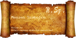 Meszes Szabolcs névjegykártya