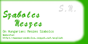 szabolcs meszes business card